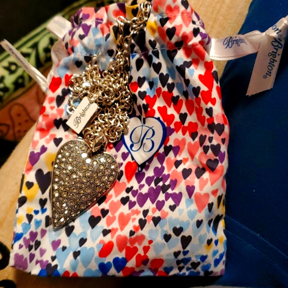 Brighton Glisten Heart convertible necklace